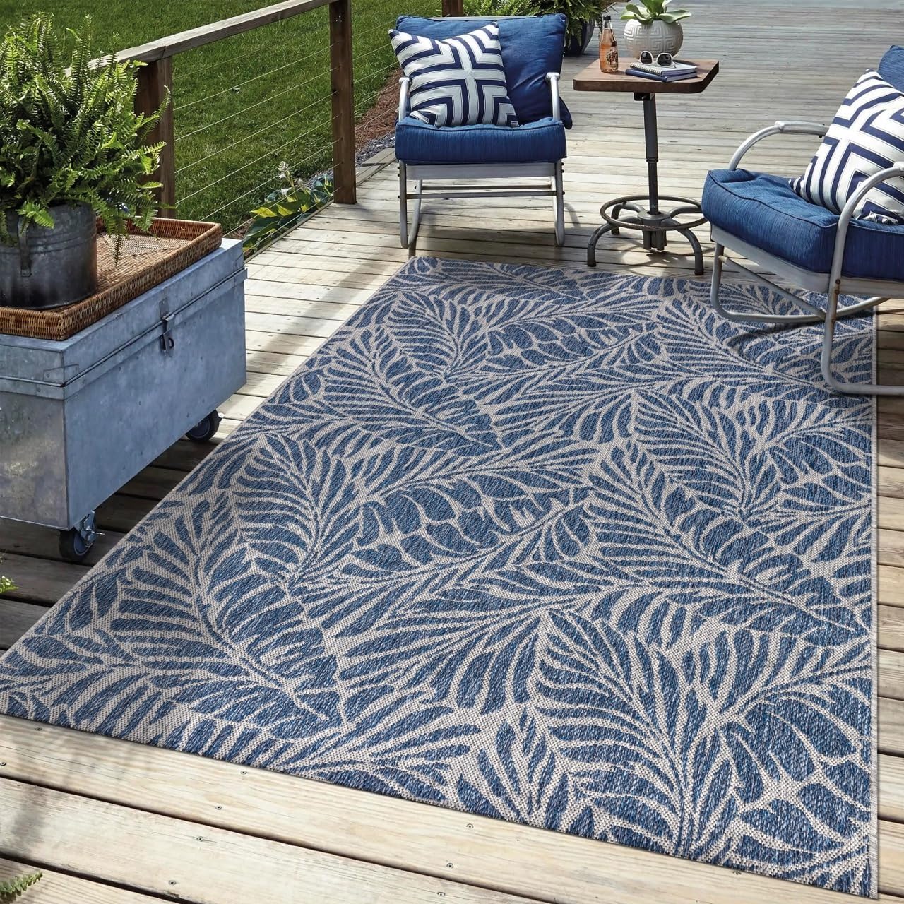Keen Home Design Terrace Outdoor Area Rug - 8x10 Washable Rug