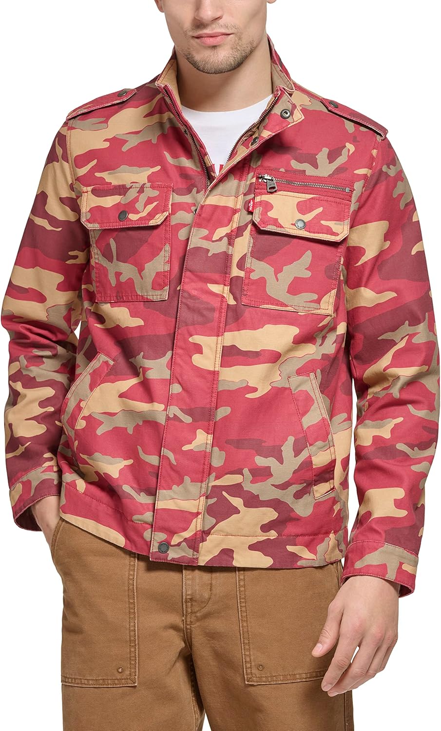 Levi's Washed Cotton Military Jacket for Stylish Comfort