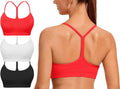 Spaghetti Strap Padded Sports Bras for Women - Y Back Support Jewelry