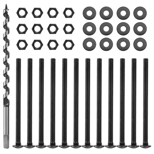 1/2 in. x 8 in. Carriage Bolt Kit with Auger Drill Bit Included