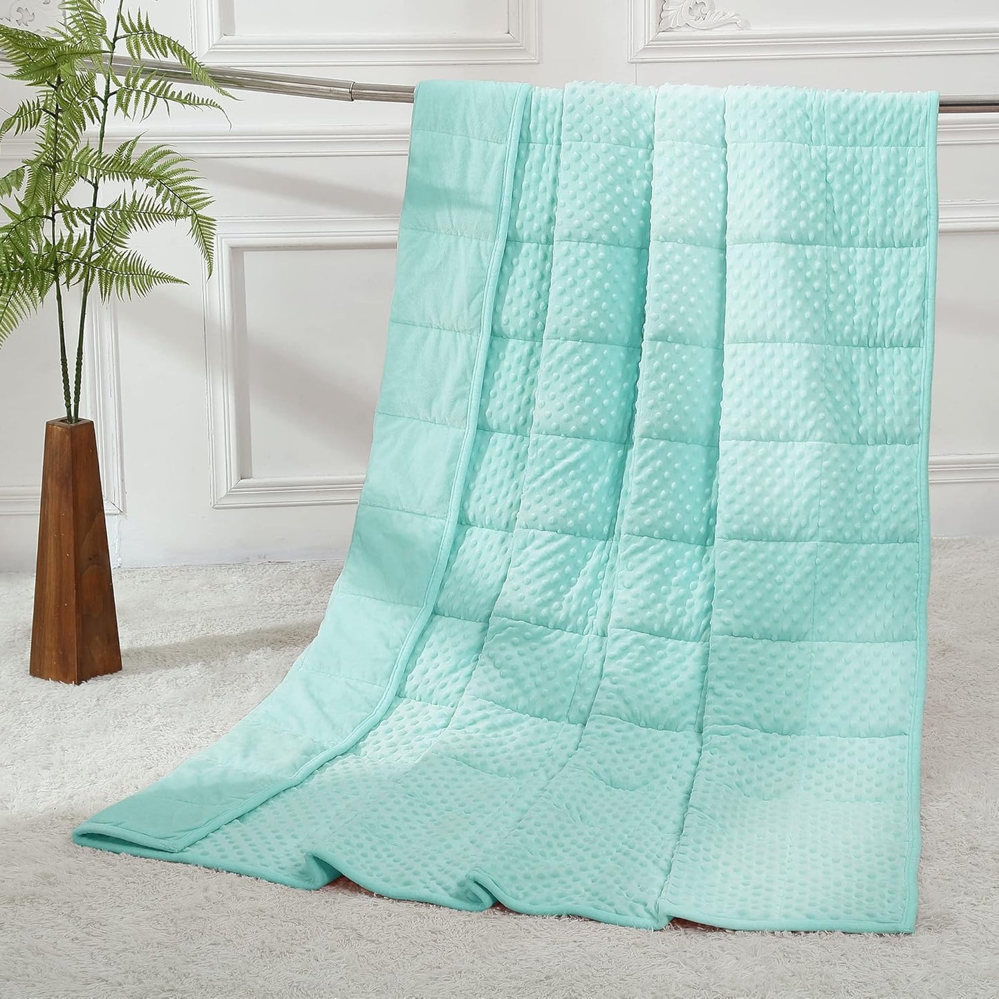 Alomidds Weighted Blanket for Adults - 15lbs Twin Size Teal