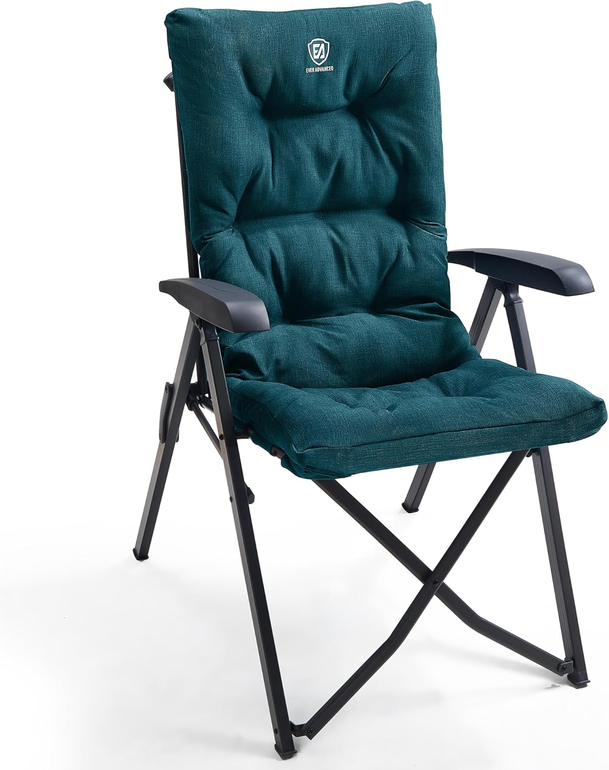 Folding Camping Recliner Chair with Adjustable High Back Support