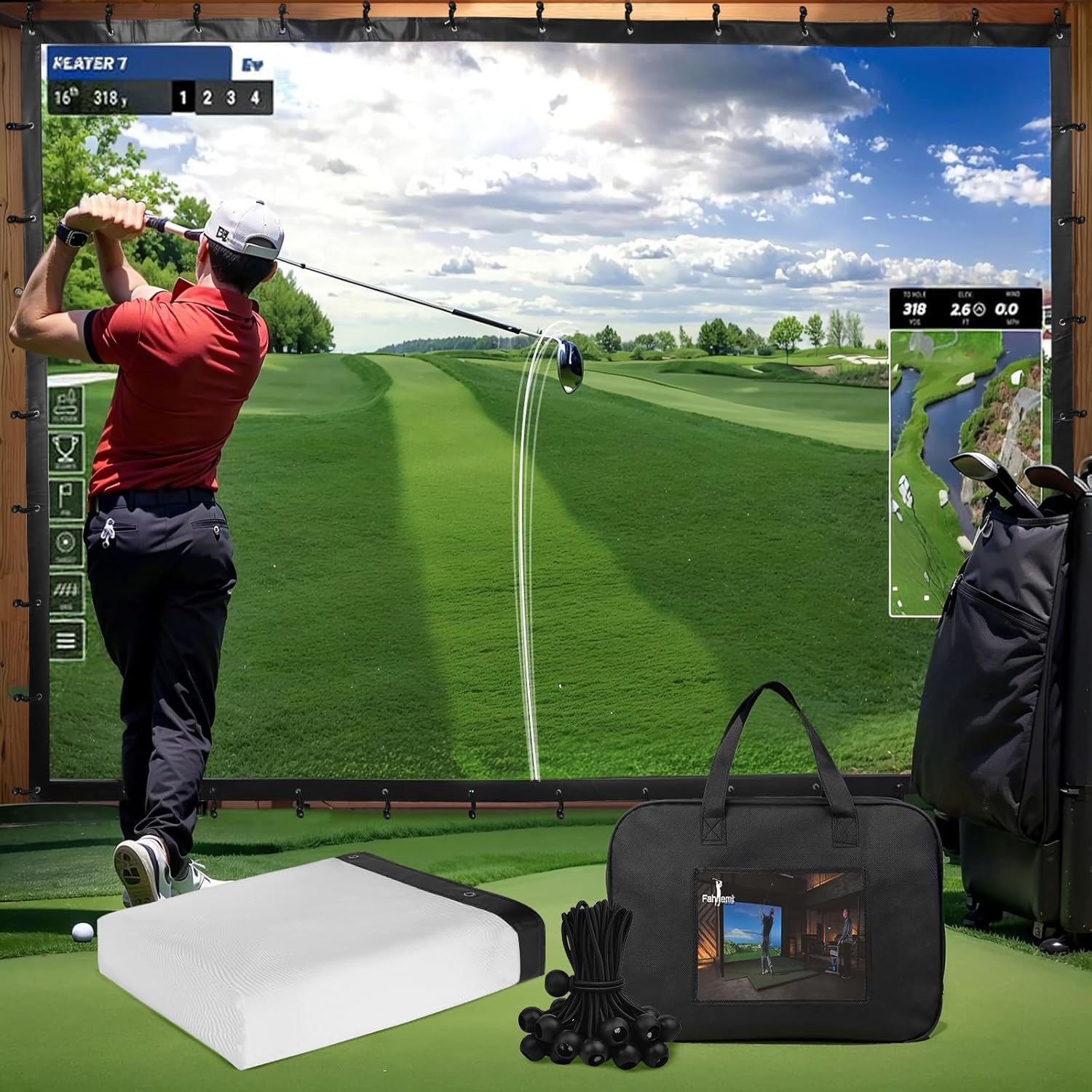 Washable Indoor Golf Impact Screen - Practice Anywhere!