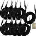 Fat Toad 20ft Guitar Instrument Cables 10-Pack - Reliable Patch Set
