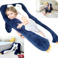 LUNAMIRA Penguin Kids Body Pillow 47in U-Shape - Comfort for Sleep