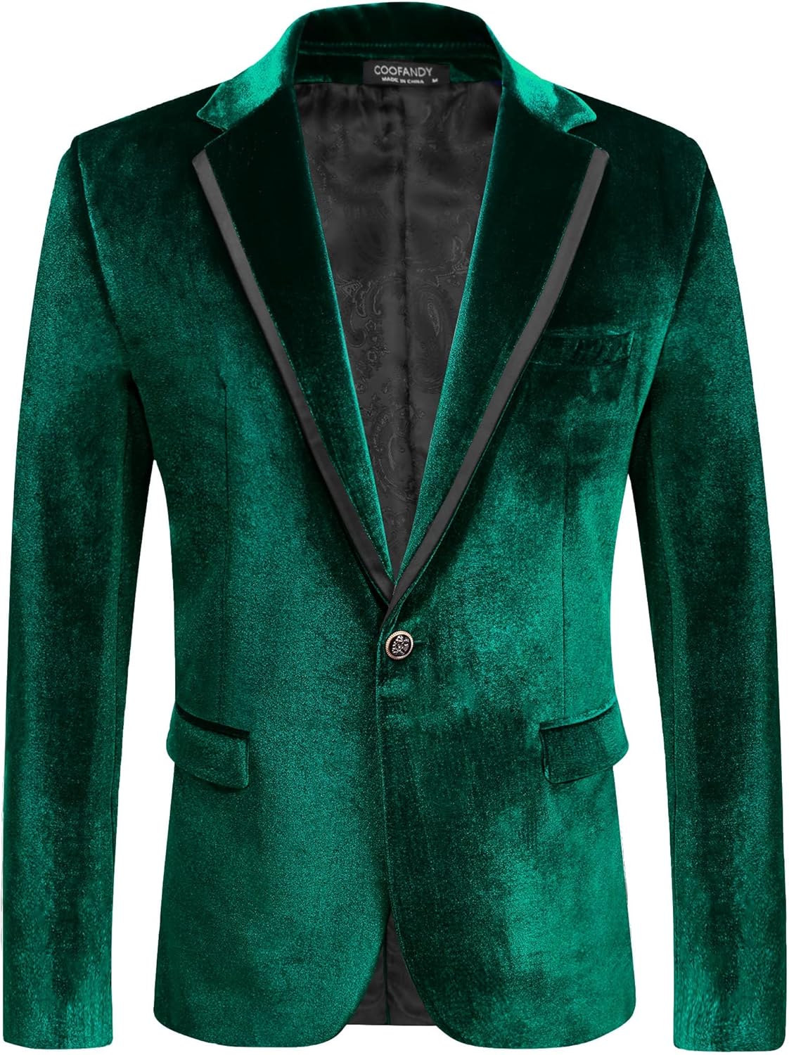 Stylish COOFANDY Men's Velvet Blazer for Any Occasion