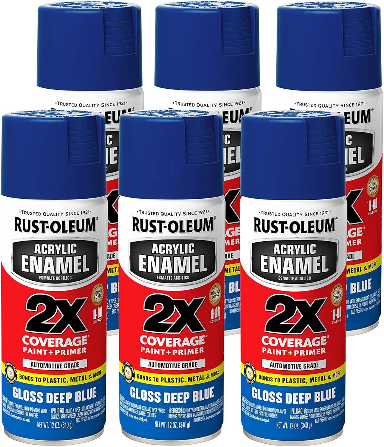 Rust-Oleum 271942-6PK Acrylic Enamel Spray Paint for All Surfaces