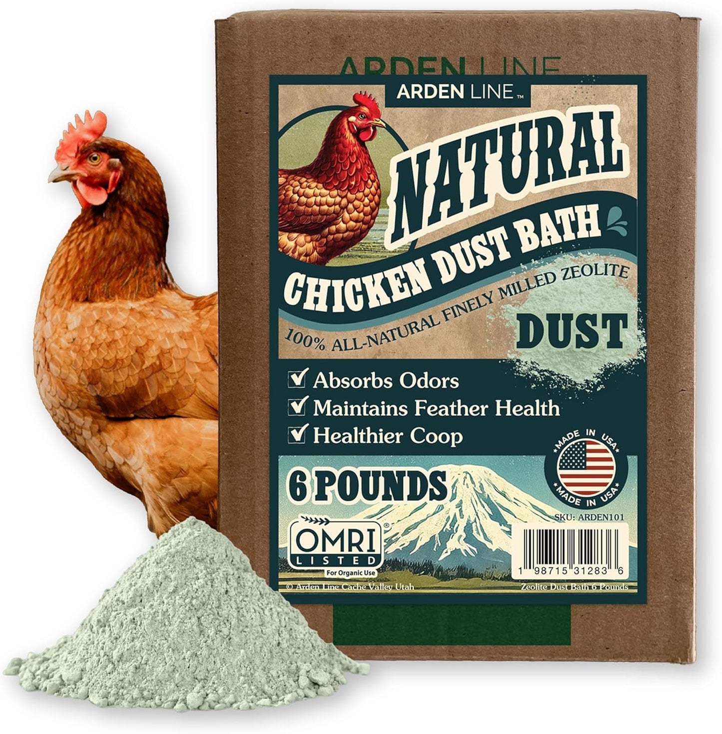 All-Natural Zeolite Chicken Dust Bath for Healthy Feathers