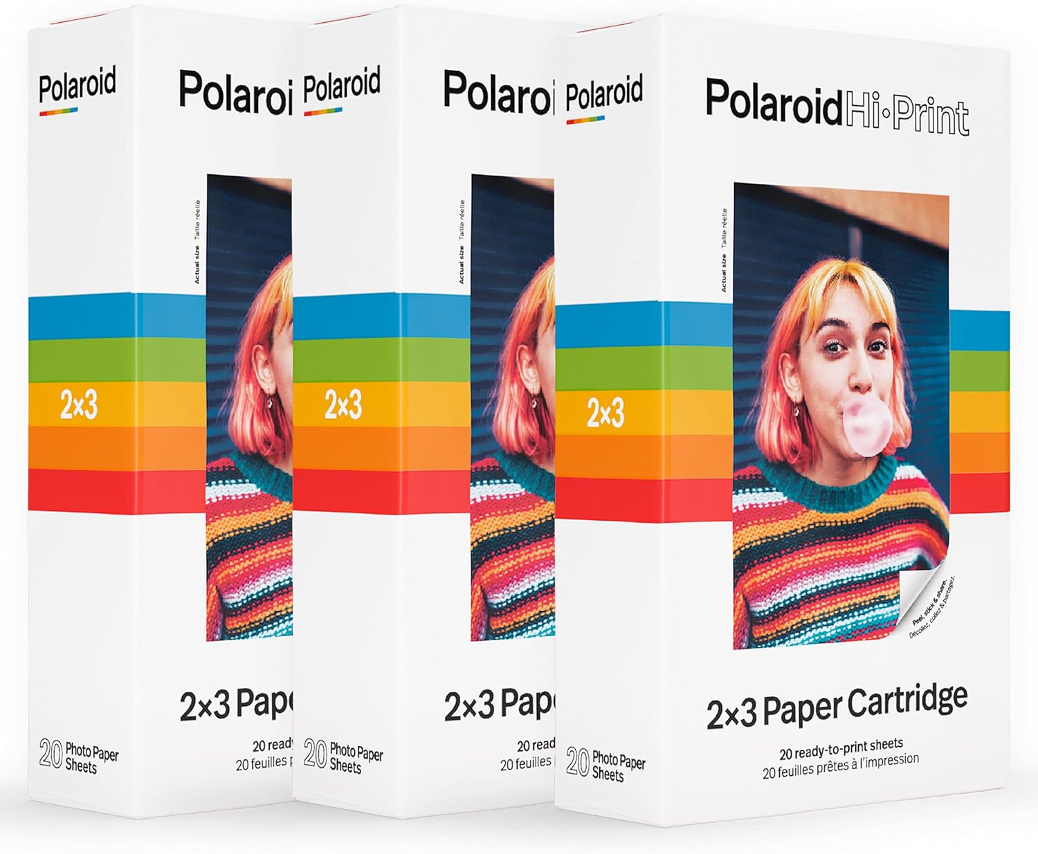 Polaroid Hi-Print Paper Triple Pack for Vibrant 2x3 Prints