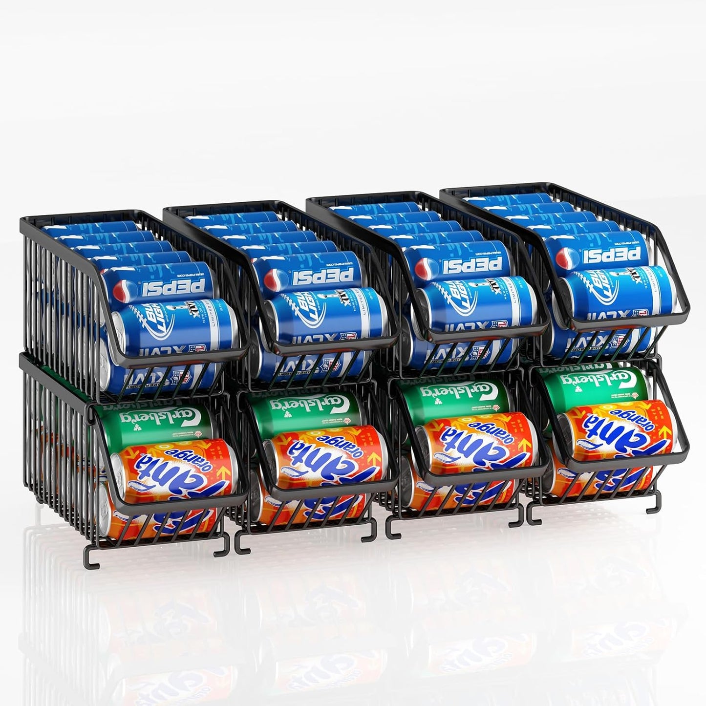 GILLAS Stackable Soda Can Organizer for Refrigerator Storage