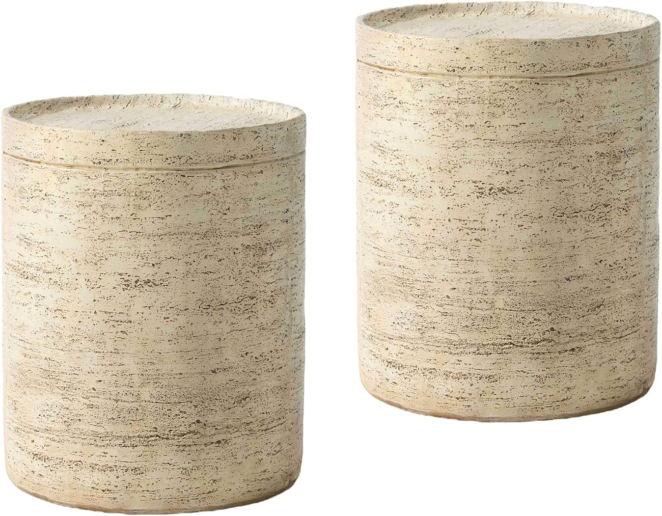 COSIEST Outdoor Side Table Set of 2 Lightweight Accent Tables
