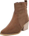 Women's Ankle Boots Low Chunky Heeled Booties (Style YF8T)