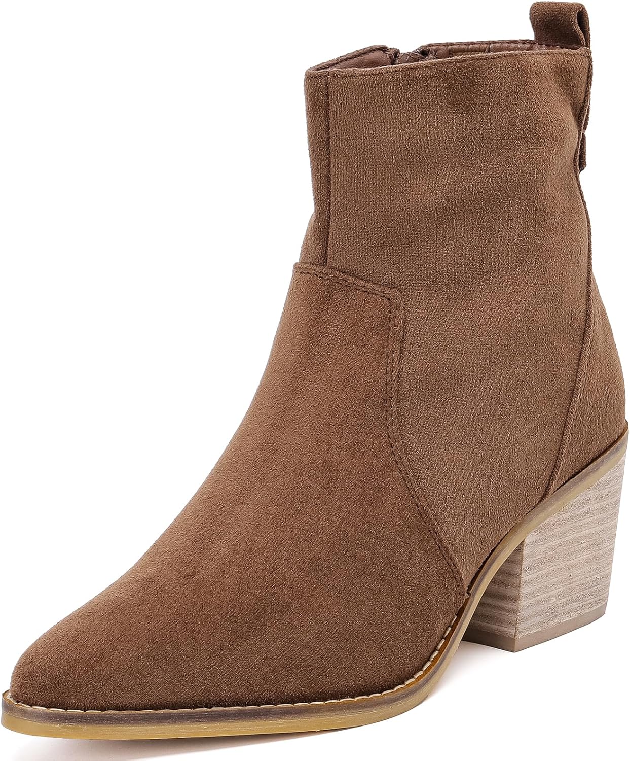 Women's Ankle Boots Low Chunky Heeled Booties for Fall