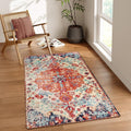 Lahome Bohemian Floral Medallion Area Rug - Vintage Non-Slip