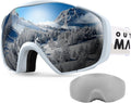 OutdoorMaster Ski Goggles with Cover OTG Anti-Fog - Clear View on