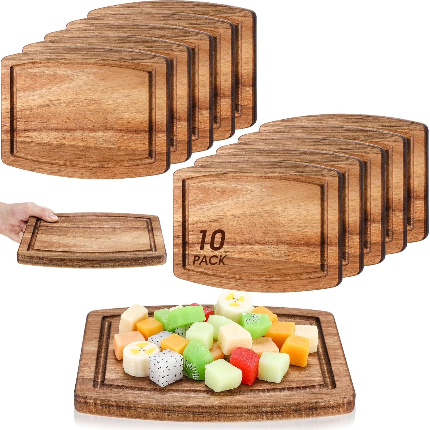 Kigley Acacia Wood Cutting Boards for Charcuterie and Serving