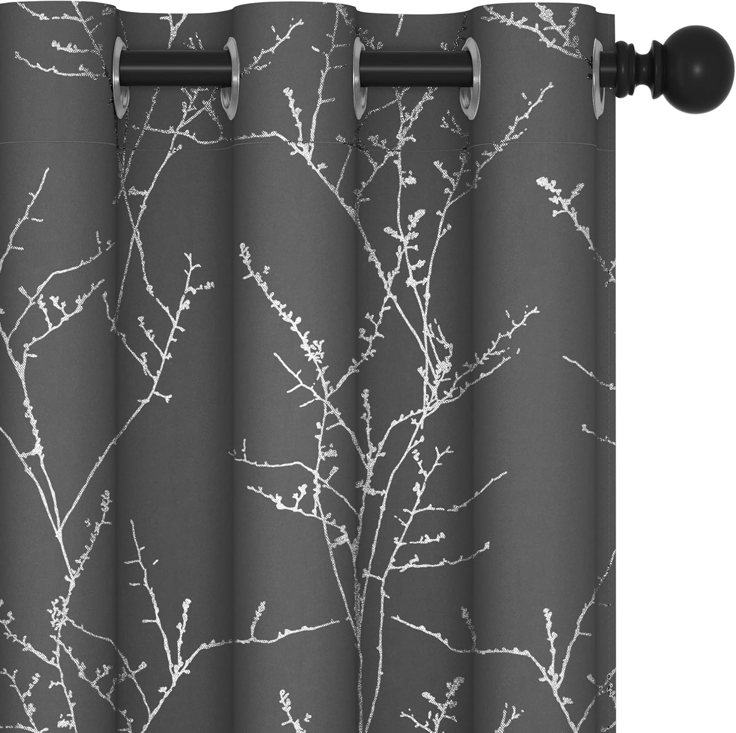 Deconovo Blackout Curtains Grey for Living Room and Bedroom