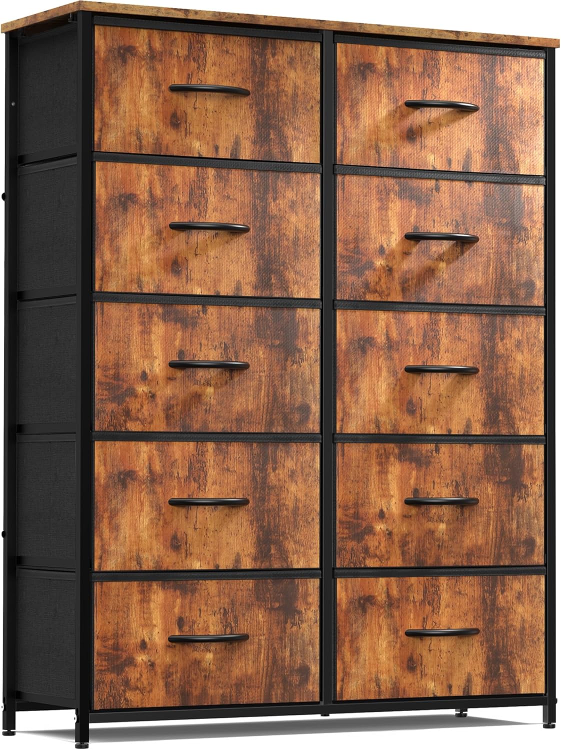Sweetcrispy Fabric Dresser with 10 Drawers for Bedroom Storage
