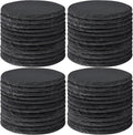 Slate Drinks Coasters 48 Pcs 4 in Round - Laser Engravable Set