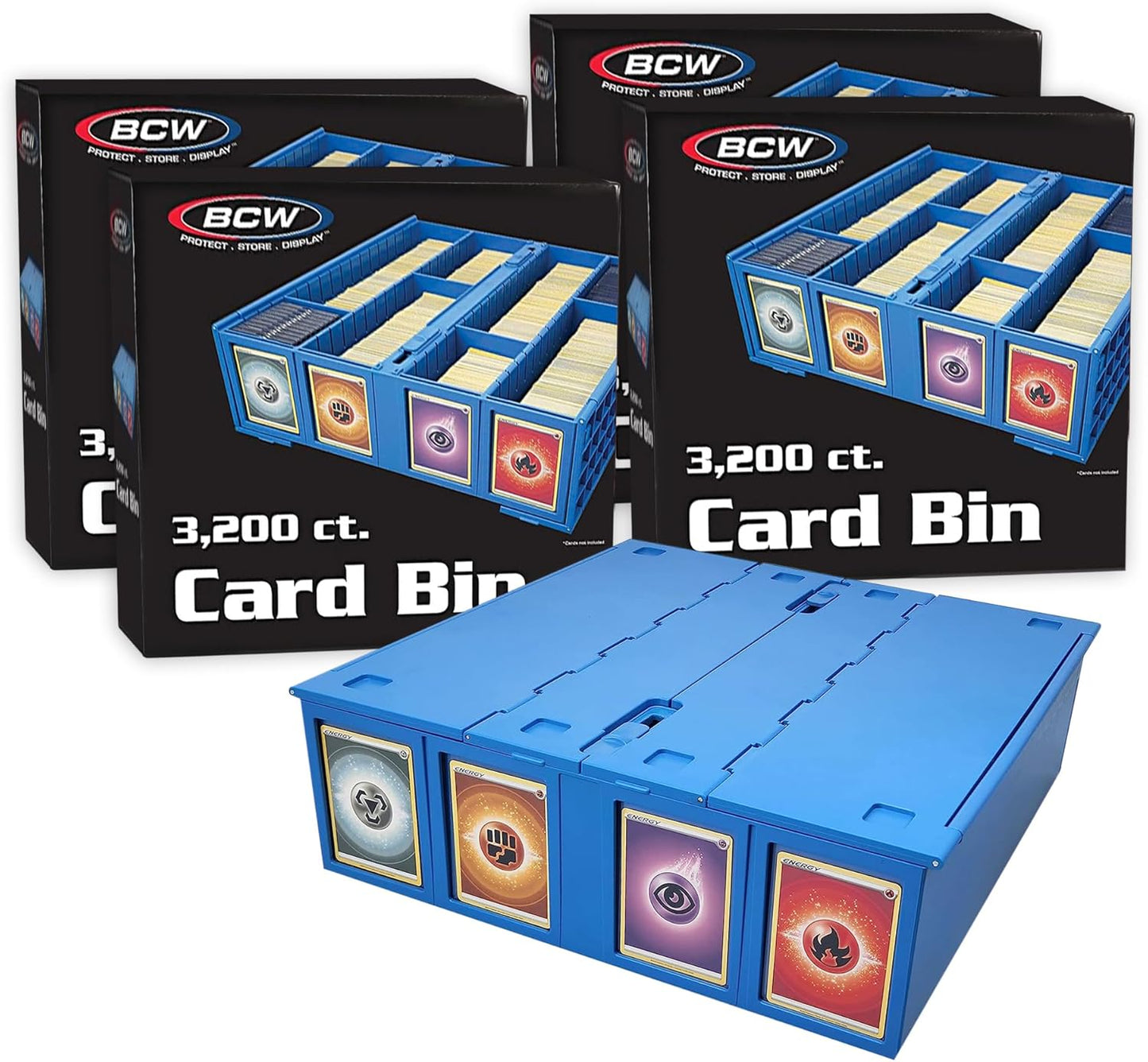 BCW Collectible Card Bin 4-Pack for 3200 Cards Each