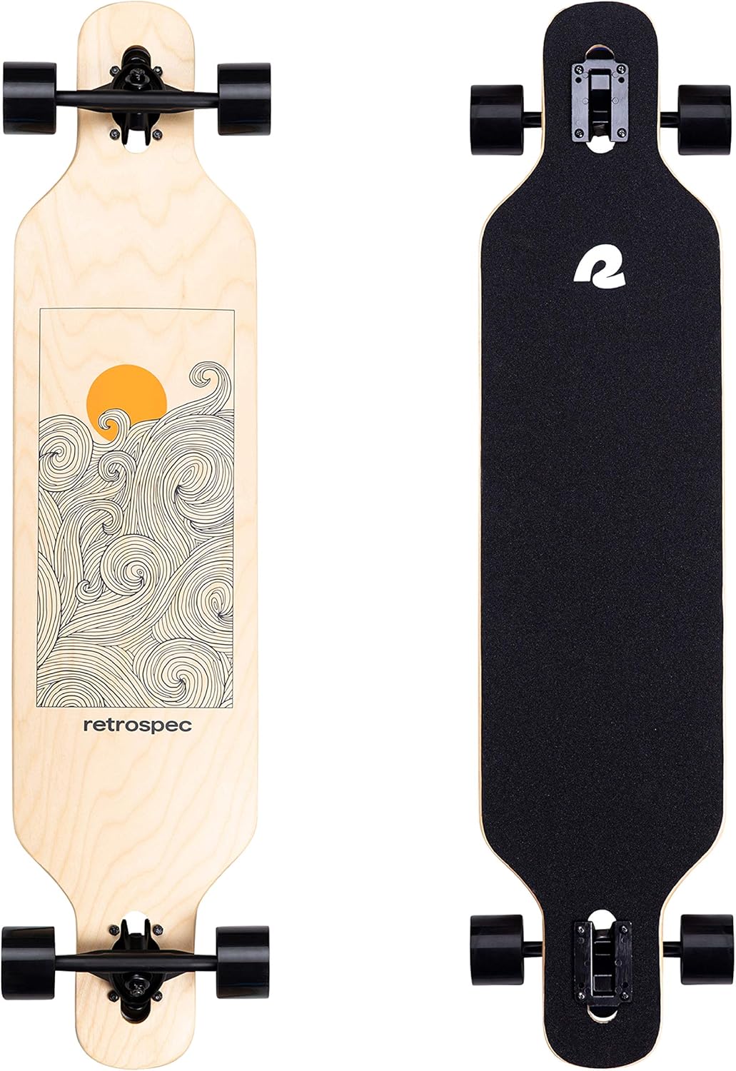 Retrospec Rift Drop-Through Longboard for Commuting & Cruising