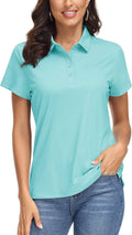 Women's Polo Shirt UPF 50+ Quick Dry Short Sleeve - Soft Stretch