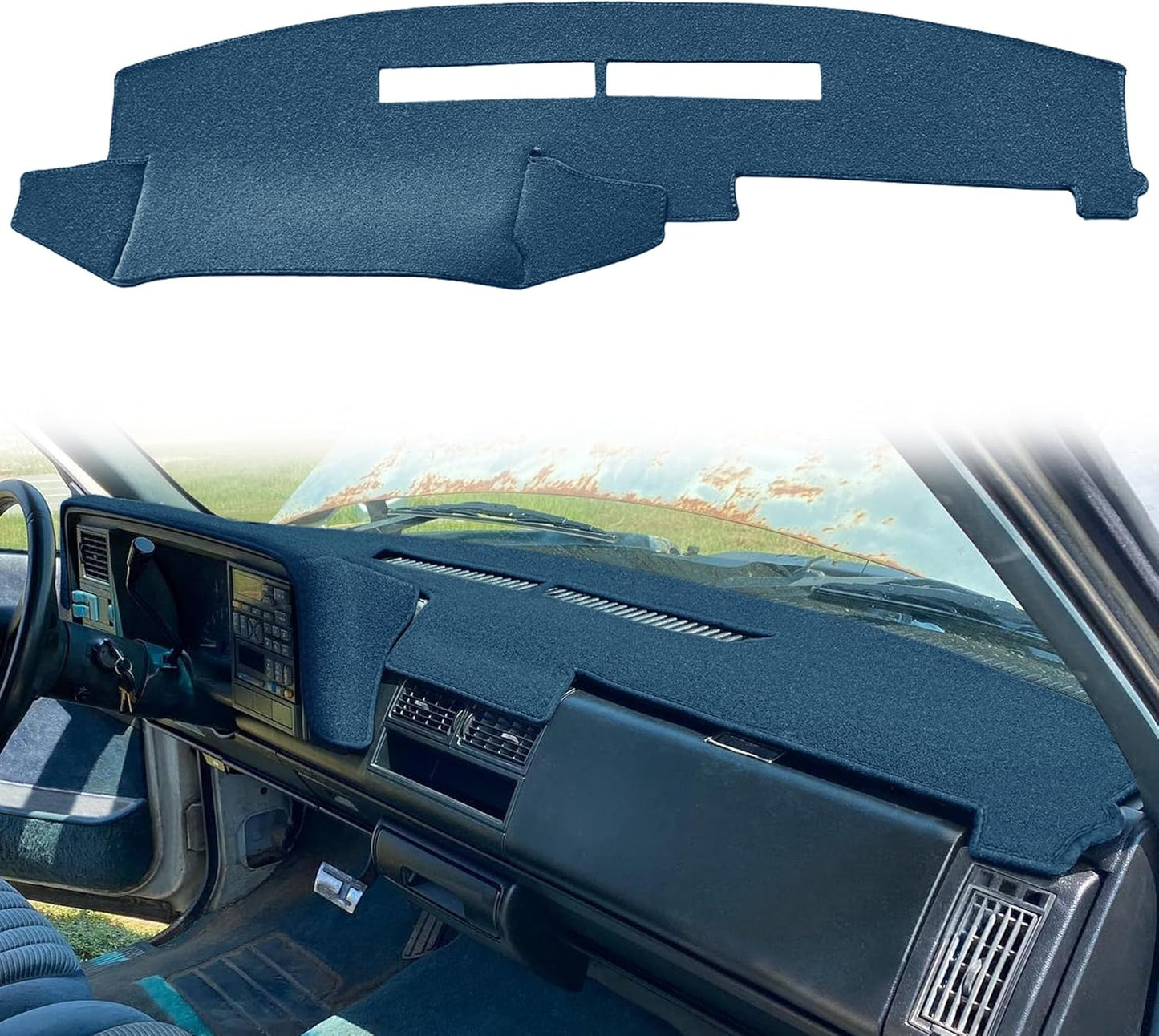 Yiz Dash Cover Mat for Chevy Silverado and GMC Sierra Trucks