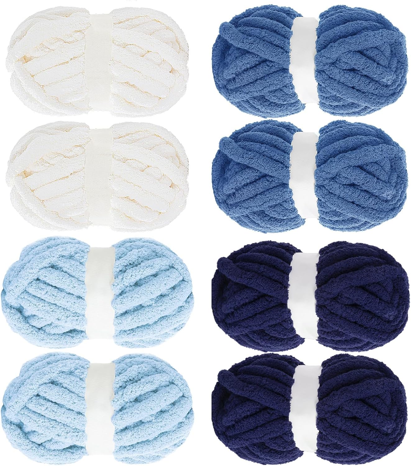 MABOZOO Assorted Chunky Yarn for Crocheting - 8 Pack Jumbo