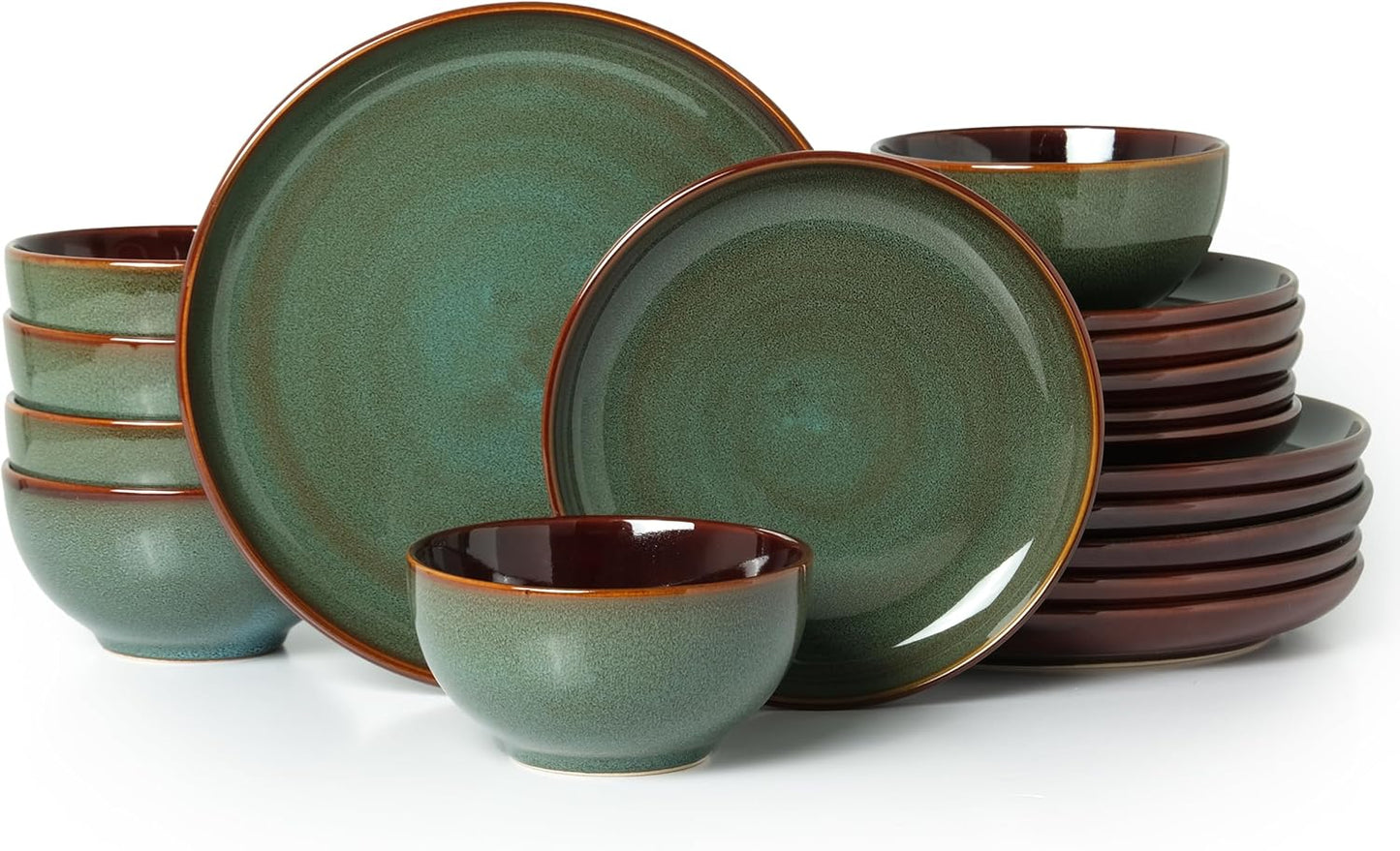 Stoneware Dinnerware Sets for 6, Durable & Easy to Clean