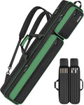 Pool Cue Case 4x5 with Multiple Pockets - Sturdy, Padded Carry Bag