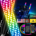 2PCS 3FT Fat LED Whip Lights with Spring Base - RGB Chasing