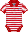 Creative Knitwear College Baby Striped Polo Bodysuit (Style FFRY)