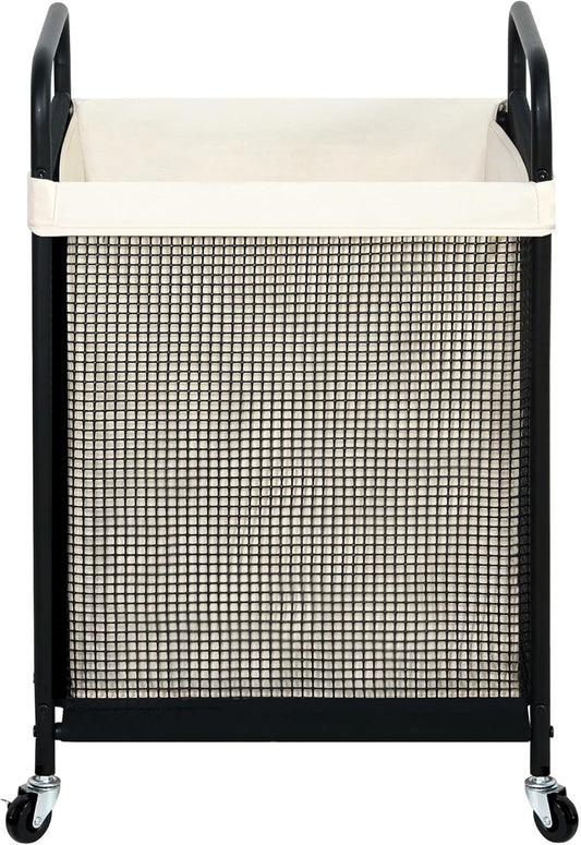 90L Rolling Laundry Sorter Cart with Removable Liner Bag