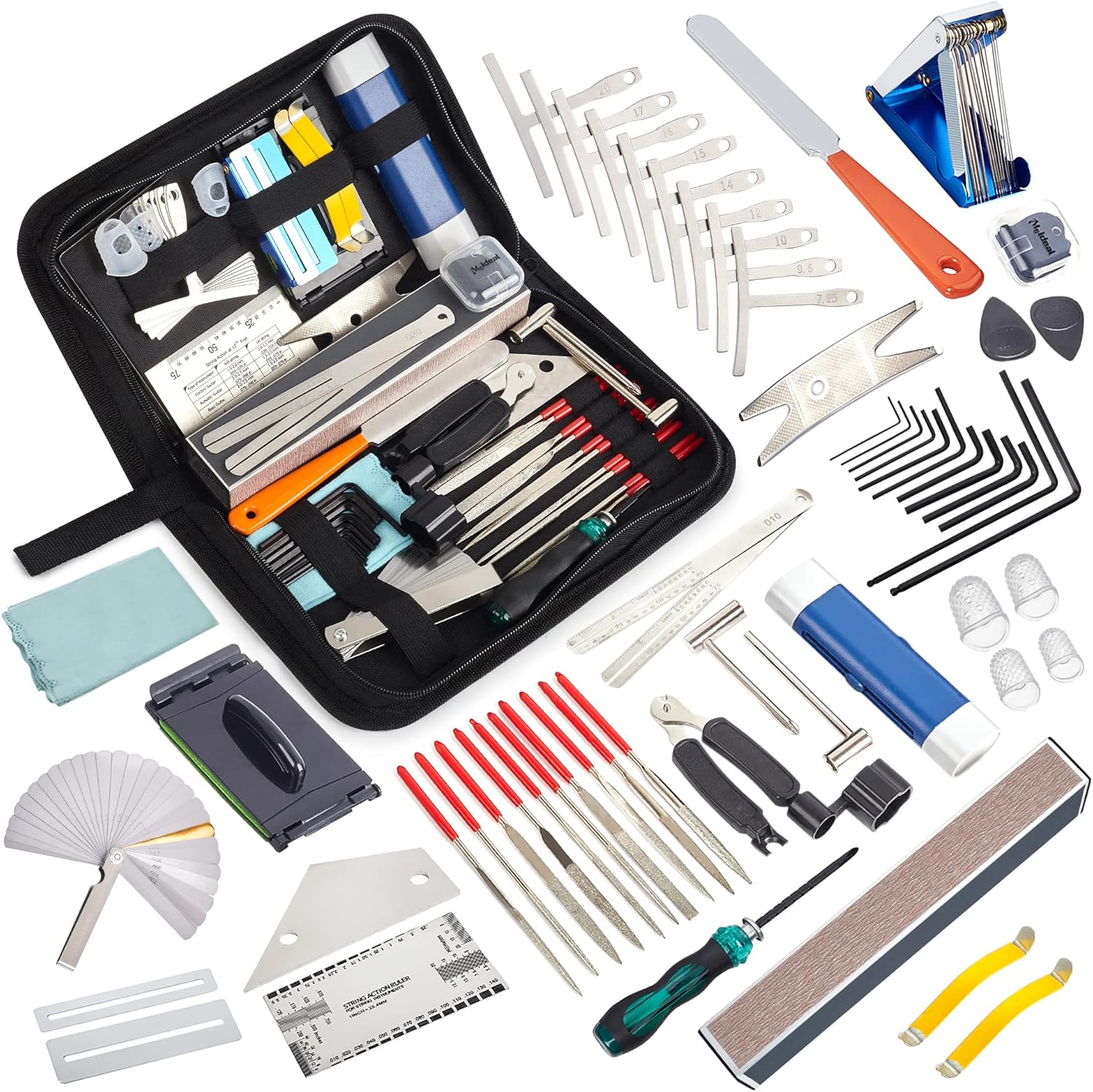 65 Pieces Guitar Repairing Maintenance Tool Kit for Musicians