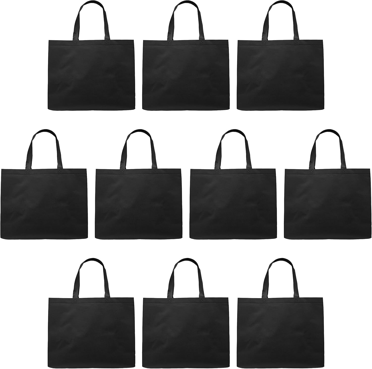 Jumbo Sized Tote Bags Set of 10 - Reusable Grocery Bags