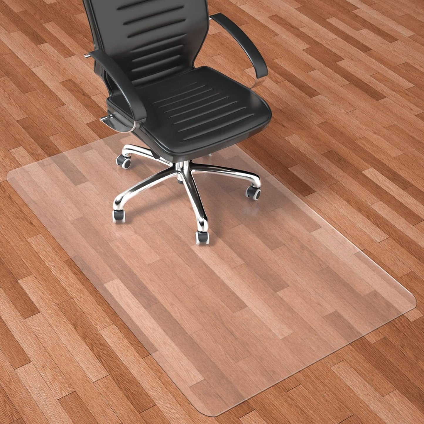 Easy Glide 48 x 30 Clear Desk Chair Mat - Hardwood Floor Friendly