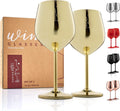 Gusto Nostro Stainless Steel Wine Glass - 18 oz Unbreakable Stemware
