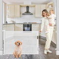 80 in Retractable Dog Gate for Doorways - Space-Saving Safety