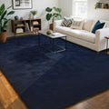 HOMORE Living Room Rug 5x8 Area Rug - Soft Fluffy Navy Blue Accent