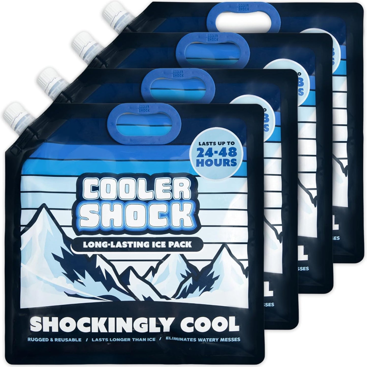 Cooler Shock Reusable Ice Packs for Long Lasting Cold