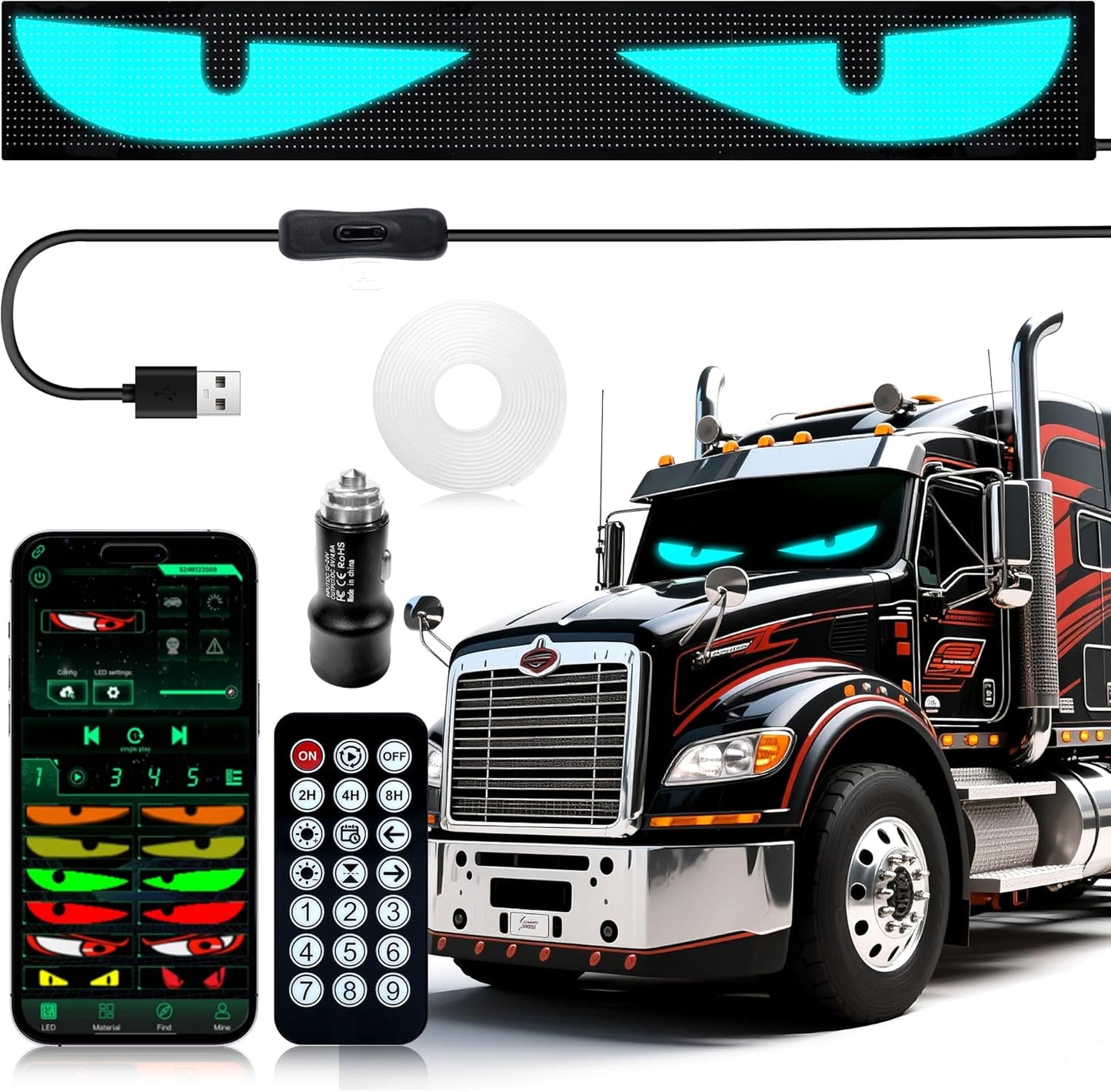 Heavy-Duty Truck LED Devil's Eye Light Bar for Custom Lighting
