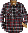 Dubinik Mens Flannel Shirt Long Sleeve Plaid - Soft Warm Everyday