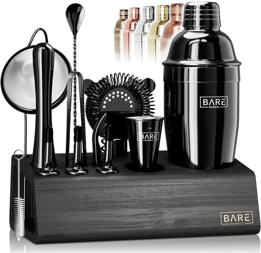 BARE BARREL Mixology Bartender Kit - 14-Piece Cocktail Set