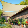 9ft x 14ft Beige Sun Shade Sail Rectangle - Durable UV Protection