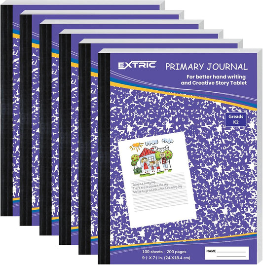 EXTRIC Half Page Primary Journal 6 Pack