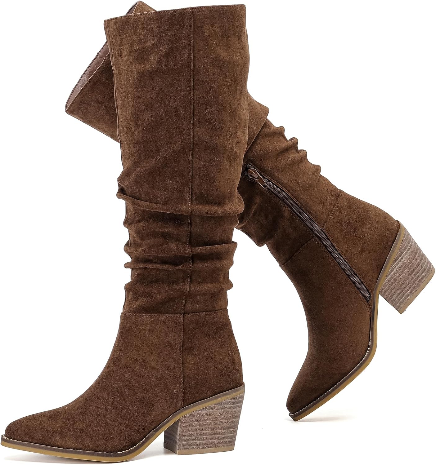 Stylish Women's Knee High Boots for Winter with Chunky Block Heel