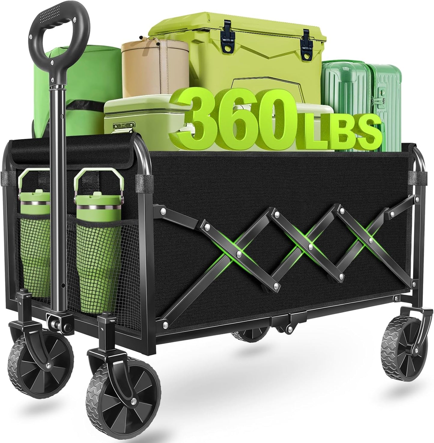 Wagons Carts Foldable - Lightweight Collapsible Wagon for Travel