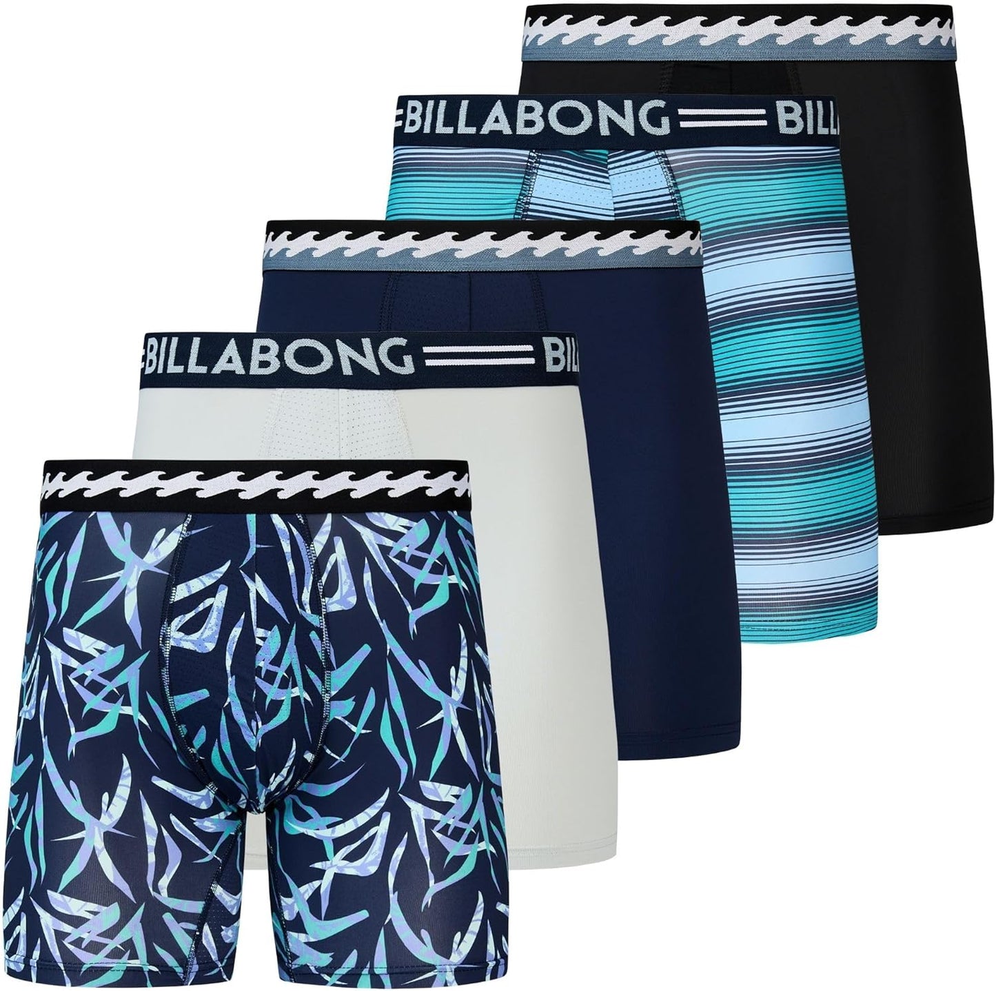 Billabong Mens Underwear 5 Pack Microfiber Boxer Briefs Review