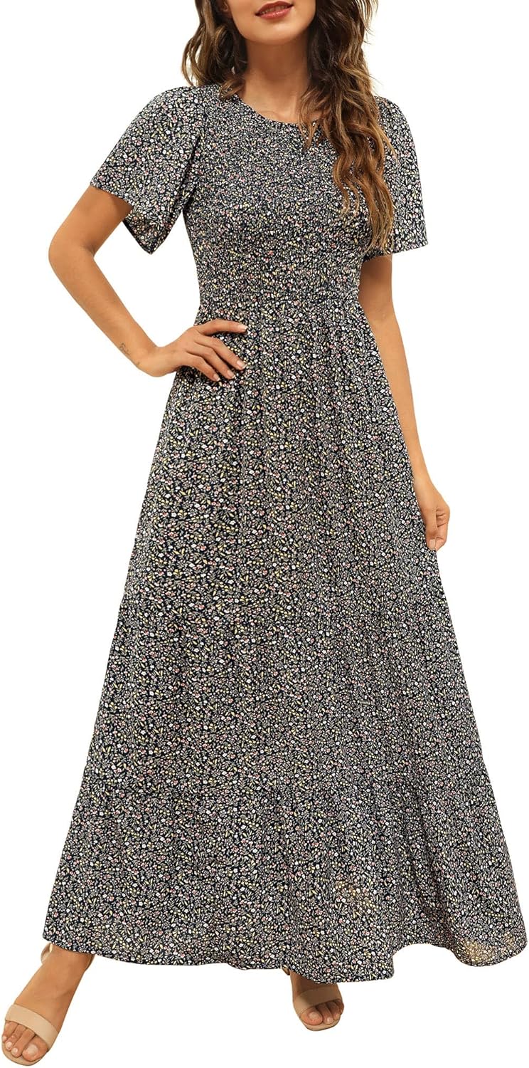 Kranda Women Floral Maxi Dress for Summer and Fall Style