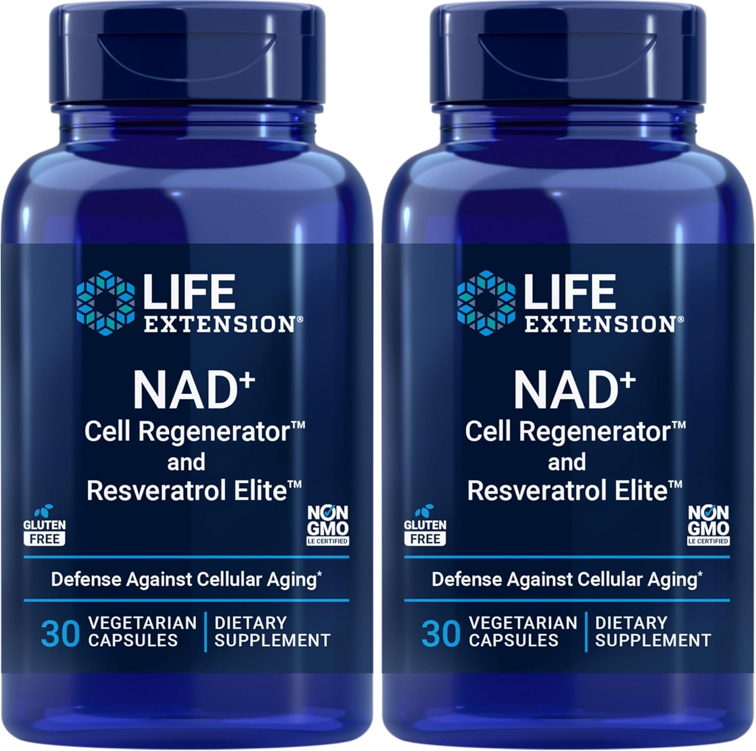 NAD+ Cell Regenerator and Resveratrol Elite for Longevity